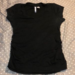 Black Short Sleeve Maternity Tee